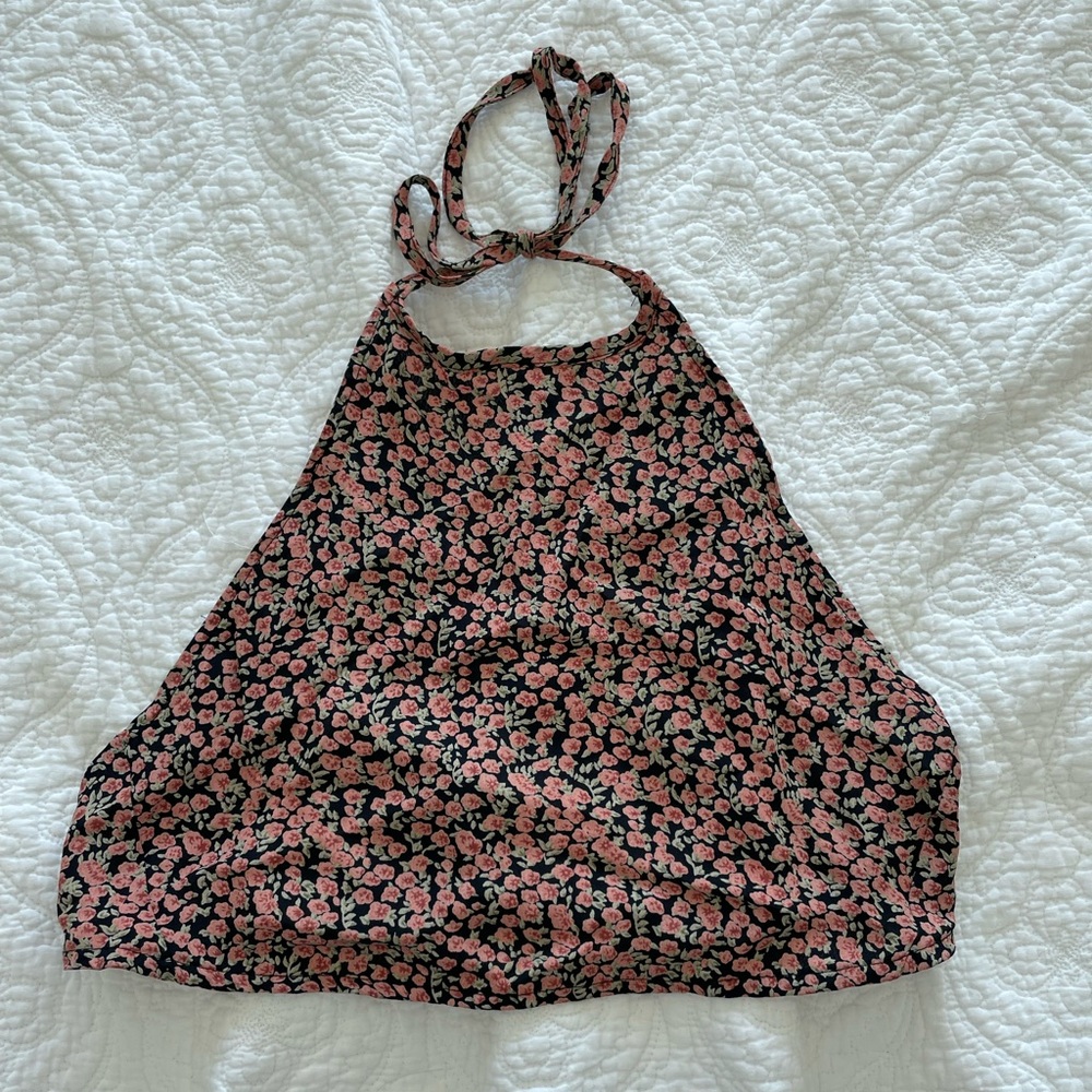 Brandy Melville Floral Halter Top